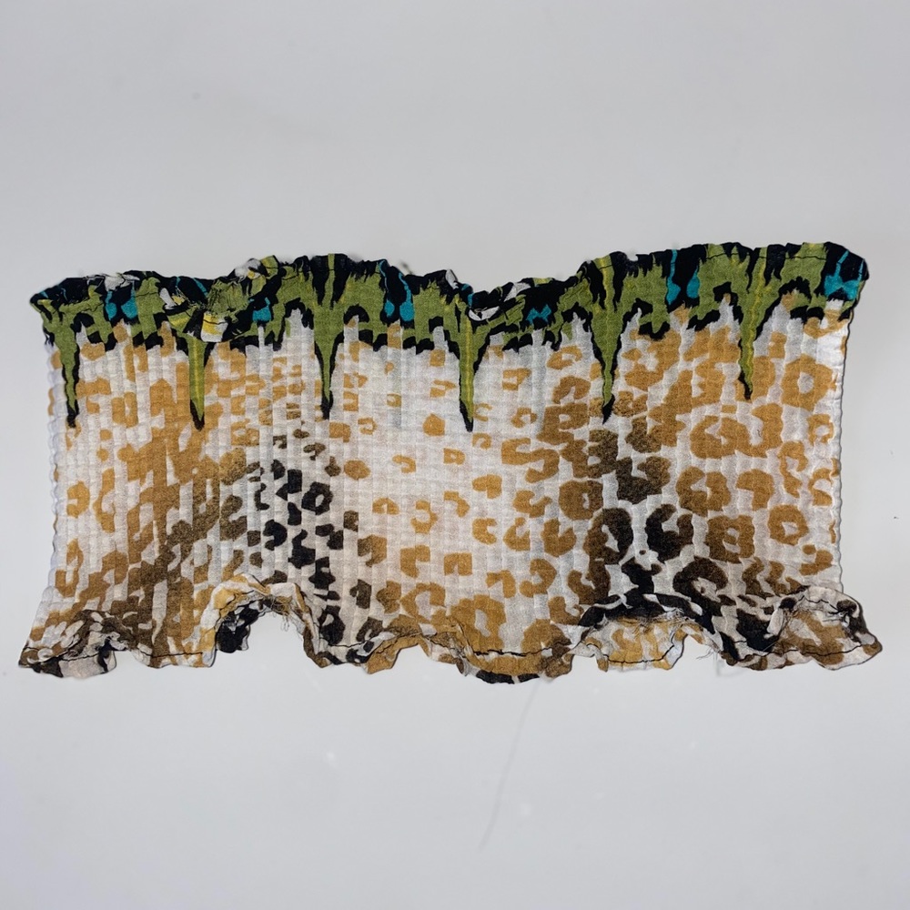 Multi color cheetah crop top